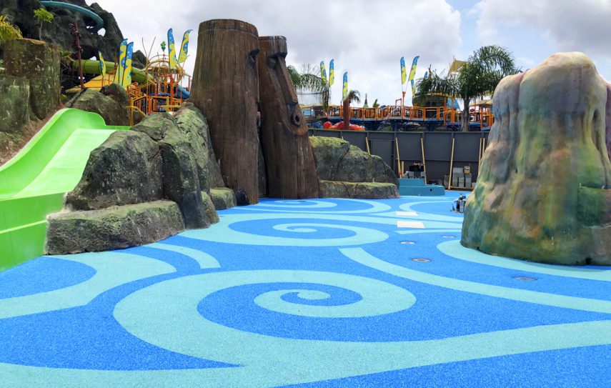 AquaSeal Resurfacing, LLC offers superior safety surfacing for water parks and aquatic areas. Water Flecks® comes in 14 different colors to choose from with many custom design choices available to complement your environmental design or corporate identity.