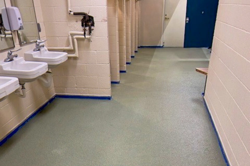 Flecks Cast Non-Porous Safety Surfacing System by AquaSeal Resurfacing